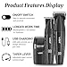 VGR 640 S3 Barber Clippers Set for Men, Rechargeable Hair Cutting Kit, Professional Fade Clipper Trimmer and Foil Shaver Set, Cordless Haircut Machine with LED Display for Barber and Home Use, Black