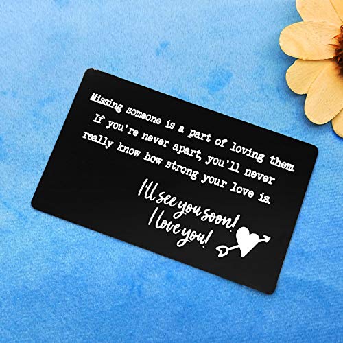 Engraved Metal Wallet Card for Boyfriend Best Friends Long Distance Relationship Gift Valentines Day Gifts for Men Women Christmas Birthday Graduation Gift Military Soldier Deployment Gift Truck Gifts2