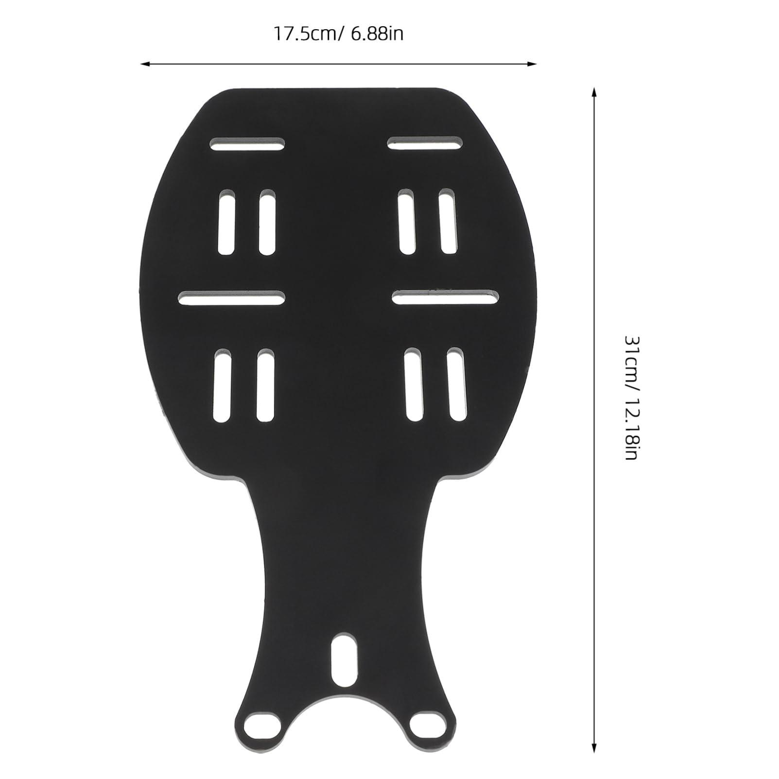 Portapacchi Posteriore Moto in Acciaio Nero, Supporto