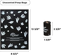 Vista 76 de Best Pet Supplies - Bolsas para limpieza de excremento de perro, rollo de repuesto, uso en exteriores, a prueba de fugas y desgarros, plástico
