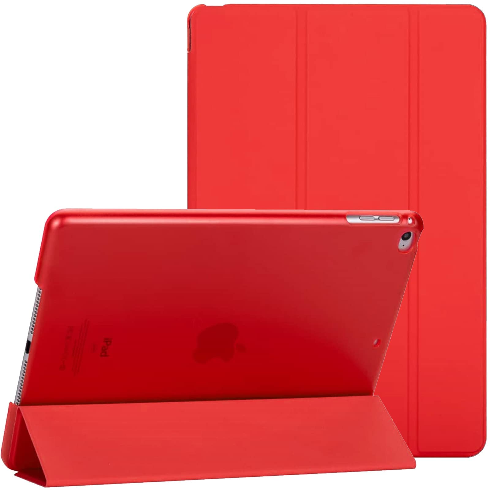 Smart Case For iPad 10.2-Inch 9th/8th/7th Generation 2021/2020/2019 with Auto Wake/Sleep Magnetic Lightweight Protective tablet cover (Red)…