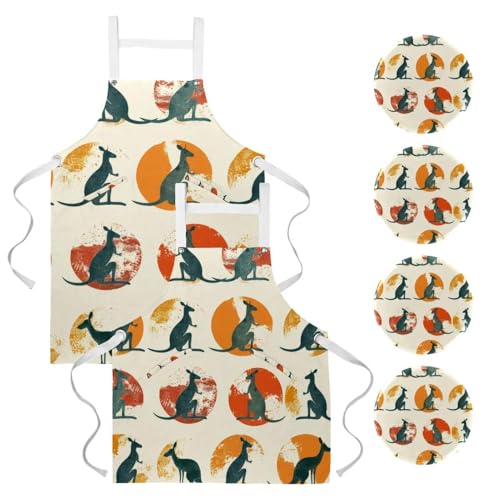 Tablier de serveuse pour cuisine nettoyage et restaurant lot de 2