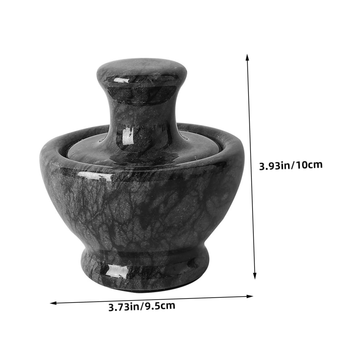 Marble Mortar and Pestle Set for Kitchen Mushroom Pestle for Grinding Spices Garlic and Herbs Creative Design for Seasoning and Medicine Use