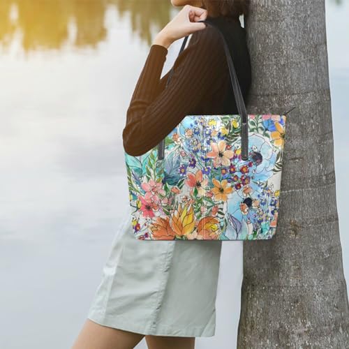 Image of Top Handle Bag for Women Vegan Leather Lady Purse Shoulder Bag