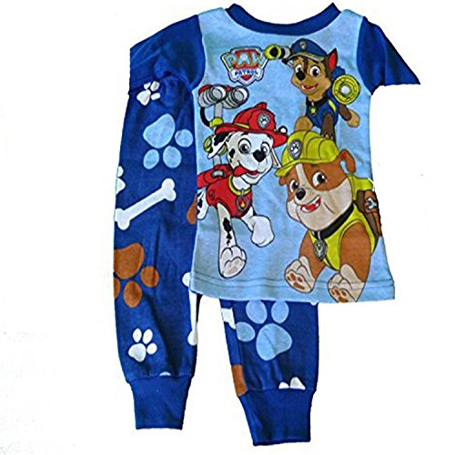 Paw Patrol Pup Pals Little Boys Blue Short Sleeve 2pc Pajama Set (4T)