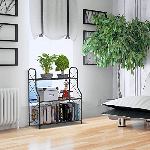 Kufutee 3 Tier Plant Stand Rack Indoor Outdoor Multiple Holder Shelf,Black #TOP5
