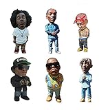DQWE Rapper Resin Ornament, Hip Hop West Coast Rap Decoration, Cartoon Pendant Legend Commemorative