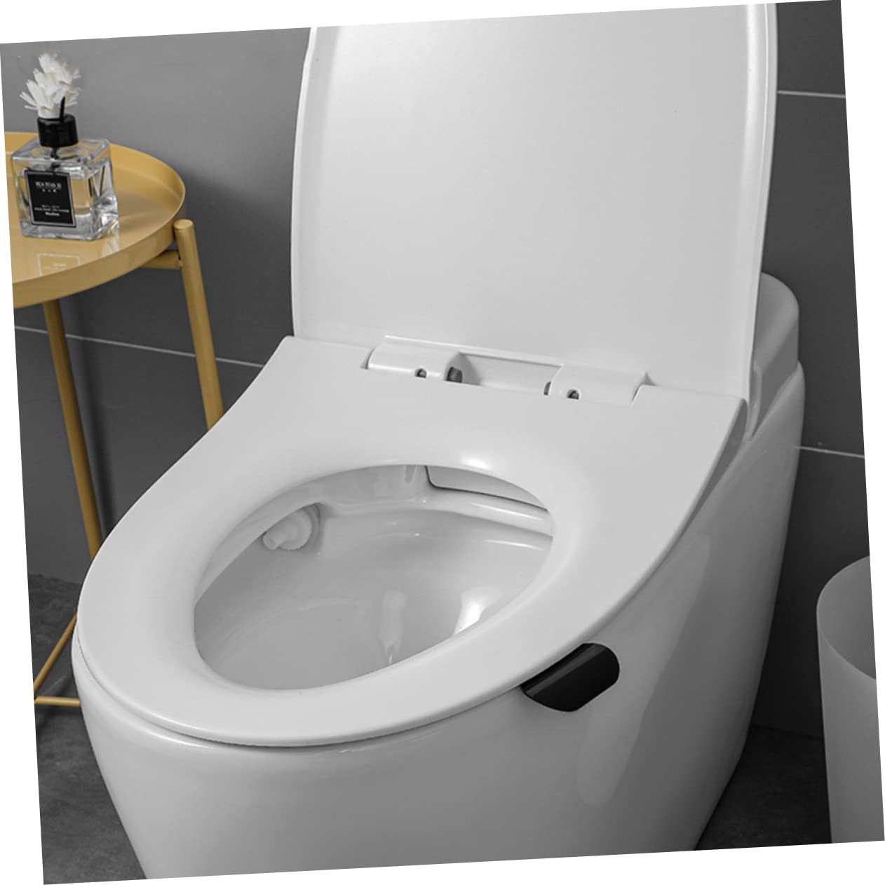 GOOHOCHY Toilet Seat Lid Lifter Handle Easy Clean Pc Material 6pcs Set White Black Grey