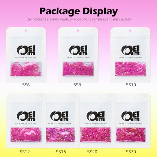 Image of F Rose Flatback Rhinestones, Glass Rhinestones for Nail Art and Craft, Glue Fix, Loose Crystal Gemstones(F Rose, SS12, 1440pcs, 2.9-3.0mm)