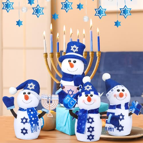Kasyat-Hanukkah-Decorations-for-Home-Indoor-4-Pack-Hanukkah-Plush-Snowman-Doll-Hanukkah-Decor-Hanukkah-Ornaments-Chanukah-Decorations-Jewish-Gifts-for-Hanukkah-Decorations-Party-Supplies-787-High Kasyat Hanukkah Decorations for Home Indoor 4 Pack Hanukkah Plush Snowman Doll Hanukkah Decor Hanukkah Ornaments Chanukah Decorations Jewish Gifts for Hanukkah Decorations Party Supplies 787 High