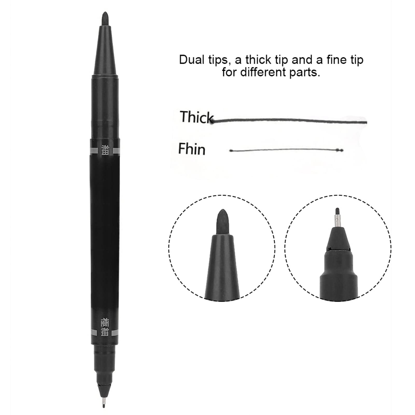 Stylo Marqueur Double Pointe Piercing & Tatouage - Marquage Peau Temporaire Précis | Outil Esthétique