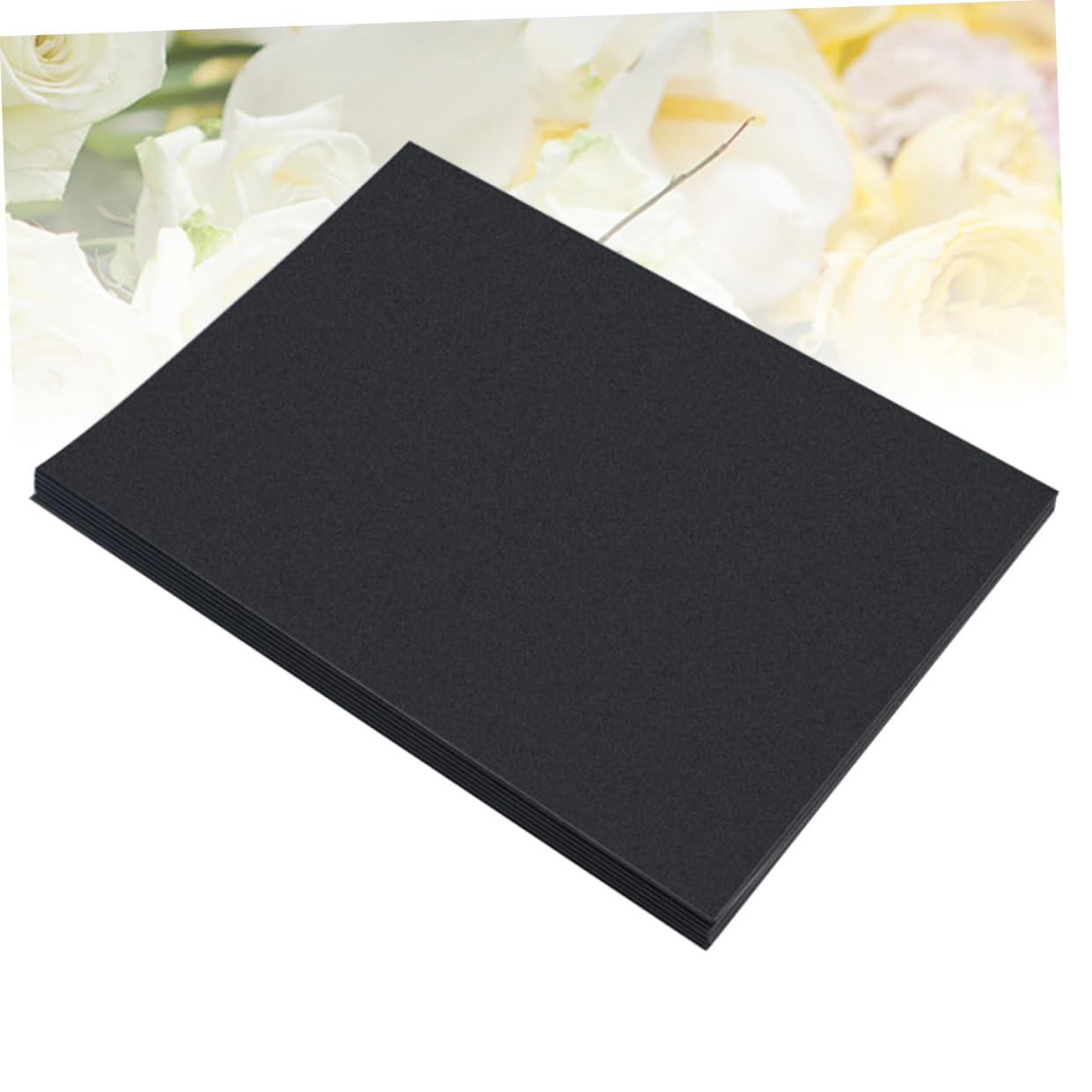 HAPINARY 100 Stück A4 Schwarzes Kraftpapier 150gsm Verdicktes Selbstgemacht Zubehörset Einfach zu Schneiden und Beschreiben für Kinder Kunst und Scrapbook