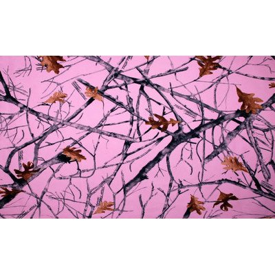 Custom Printed Rugs Leaves Pink Camo Doormat