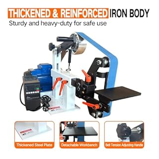 Belt Grinder Sander with VFD，2x72-inch 1500W 2HP Variable Speed Control Belt Sander with 3 Sets Grinding Tools and 3 Zirconia corundum Sanding Belts for Metalworking, Knife Making