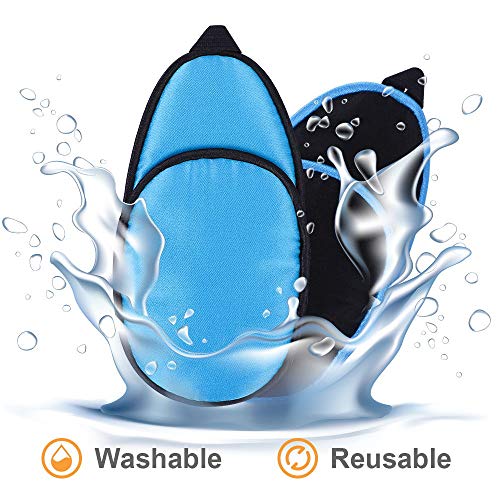 Image of eZAKKA Eye Patches for Adults, Eye Patch for Glasses Silk Patch for Lazy Eye Amblyopia Strabismus and After Surgery (Navy Blue+Black)