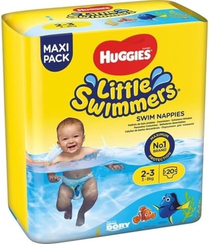 HUGGIES Maxi Pack Little Swimmers - Taille 2-3 - 20 couches - Couches de bain
