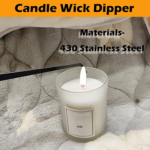 Scgfpoe 3 In 1 Candle Wick Accessory Set,Candle Snuffer,Wick Dipper And Trimmer Cutter,Stainless Steel Candle Care Kit With Extinguisher For Candle Lovers,Black,3 Packs #TOP4