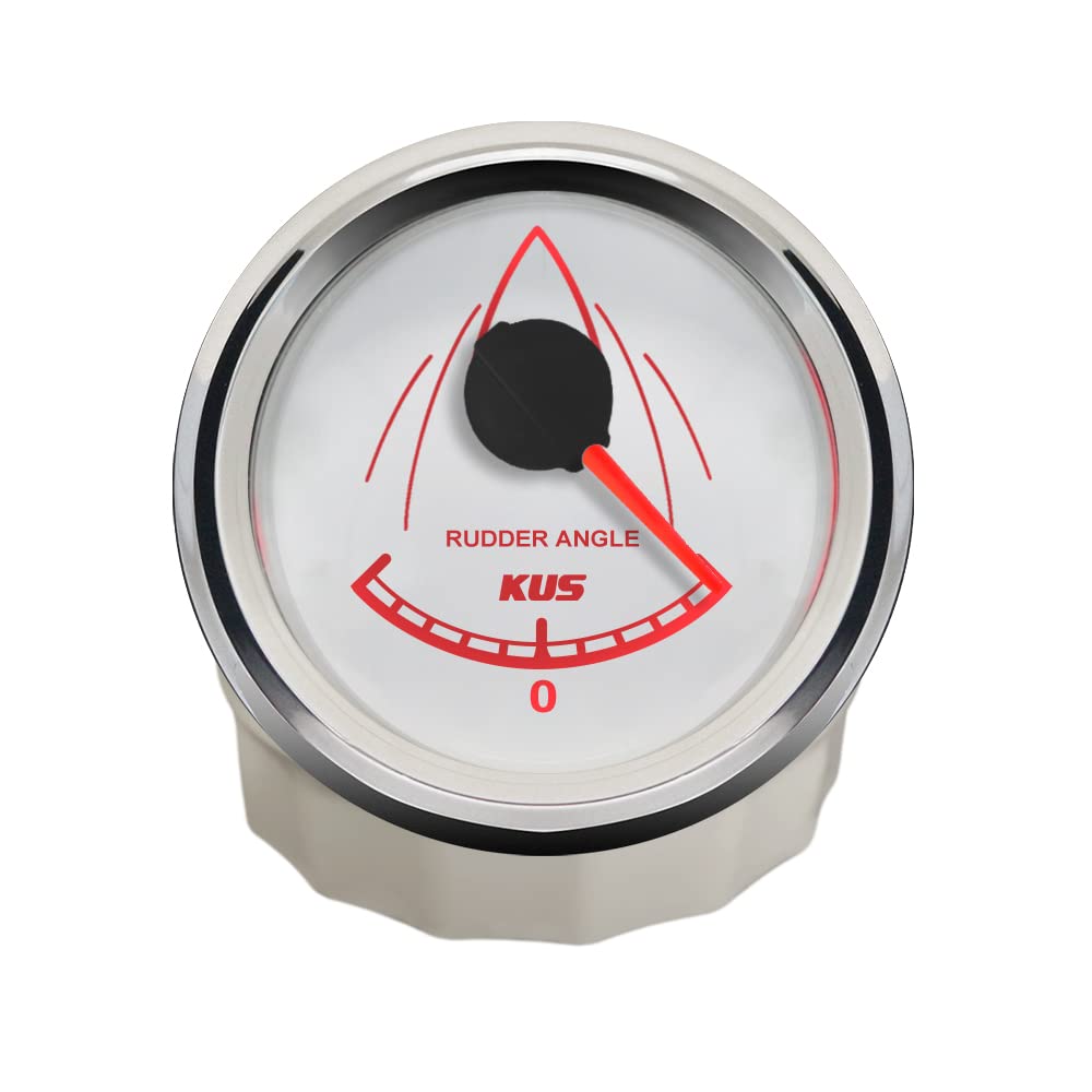 KUS gouvernail Angle Indicateur Jauge 0-190ohm Signal avec détecteur de gouvernail 52mm 12V/24V