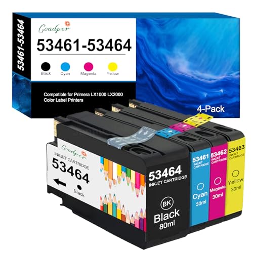 Cartouche d'encre Primera LX1000 53461 53462 53463 53464 multipack