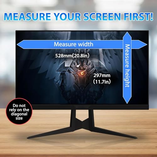 Image of Magnetic 23.8 Inch Computer Privacy Screen Shield, Privacy Screen Filter for Frameless Monitor Widescreen 16:9 Aspect Ratio, Blue Light Protector, Anti-Spy & Anti-Scratch, Black