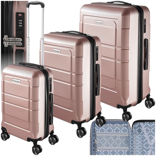tectake® Set de Valise de Voyage 3 Pcs. Valise Grande...