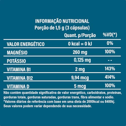 Muskular Anti Câimbras Potássio+ Magnésio+ Vit D B1 E B12