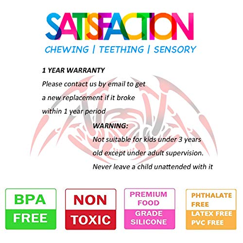 Image of Spider Sensory Chew Necklace for Kids (5 Pack) - Chewing Necklace Teething Necklace Teether Necklace Chew Toys - Designed for Chewing, Autism Sensory Teether Toy (Standard - Moderate Chewer)