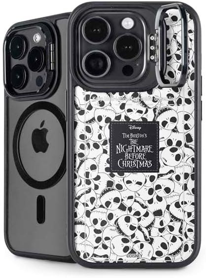 Skinit Kickstand Phone Case Compatible with iPhone 16 Pro Max - Officially Licensed Disney The Nightmare Before Christmas Jack Skellington Face Art Design