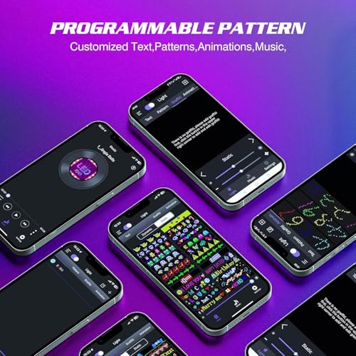 Image of UBH14''x4'' Pre-Made Animations & Customizable Text Led Sticker Car Window, Bluetooth APP Control Scrolling, Custom, Flexible Led Matrix Panel for Car Store Hotel ( size - 35*10 cm ) ( 14 x 4 inch)