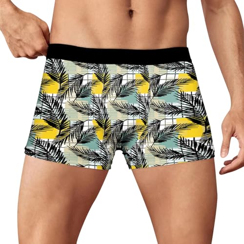Kelandoom Fitted Boxers Shorty,sous-Vêtements pour Hommes sous-Vêtement Boxer pour Homme Caleçons Homme Slips en Stretch Confortable Taille Basse Culottes...