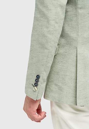 Men’s Sage Green Blazer, Cotton Blend Slim-Fit Smart Casual Summer Sport Coat3