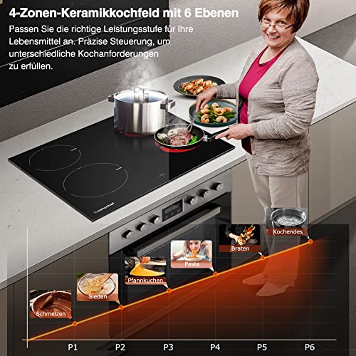 Kombination Backofen und Einbauherd, 4 Funktionen, Heißluft – Bild 5