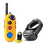 Bundle of 2 Items - E-Collar - EZ-900 - 1/2 Mile Remote Waterproof Trainer Easy Educator - Static, Vibration and Sound Stimulation Collar With PetsTEK Dog Training Clicker Training Kit