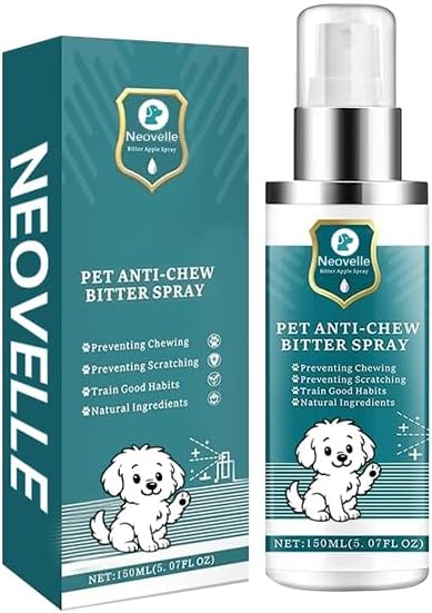 Spray amargo de manzana para que los perros dejen de masticar, el espray disuasorio para perros protege eficazmente la seguridad de muebles,