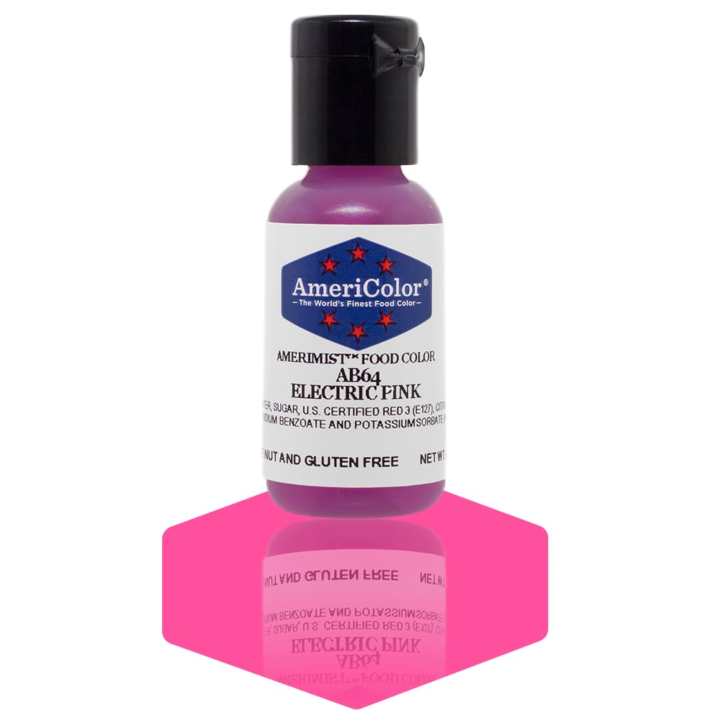 AmeriColor AmeriMist Electric Pink Airbrush Food Color, .65 oz