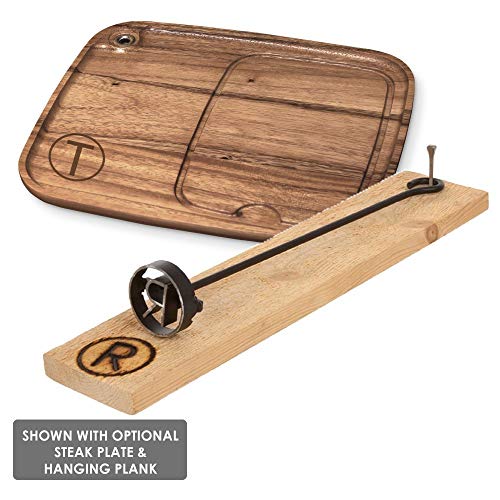 Marca para asado BBQ Fans Number 5 de acero y madera miniatura 3