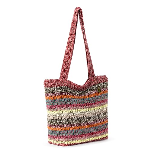 Image of The Sak Casual Classics Tote Bag - Hand Crochet Woman's Purse For Everyday, Travel, Beach Bag - Handbag With Shoulder Straps