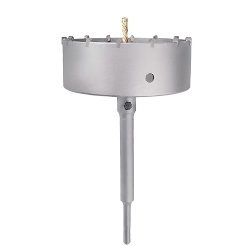 Sierra perforadora para hormigón de 4.9 pulgadas + varilla SDS Plus de 8.661 in, sierra de agujero para cemento, sierra de orificio para ladrillo