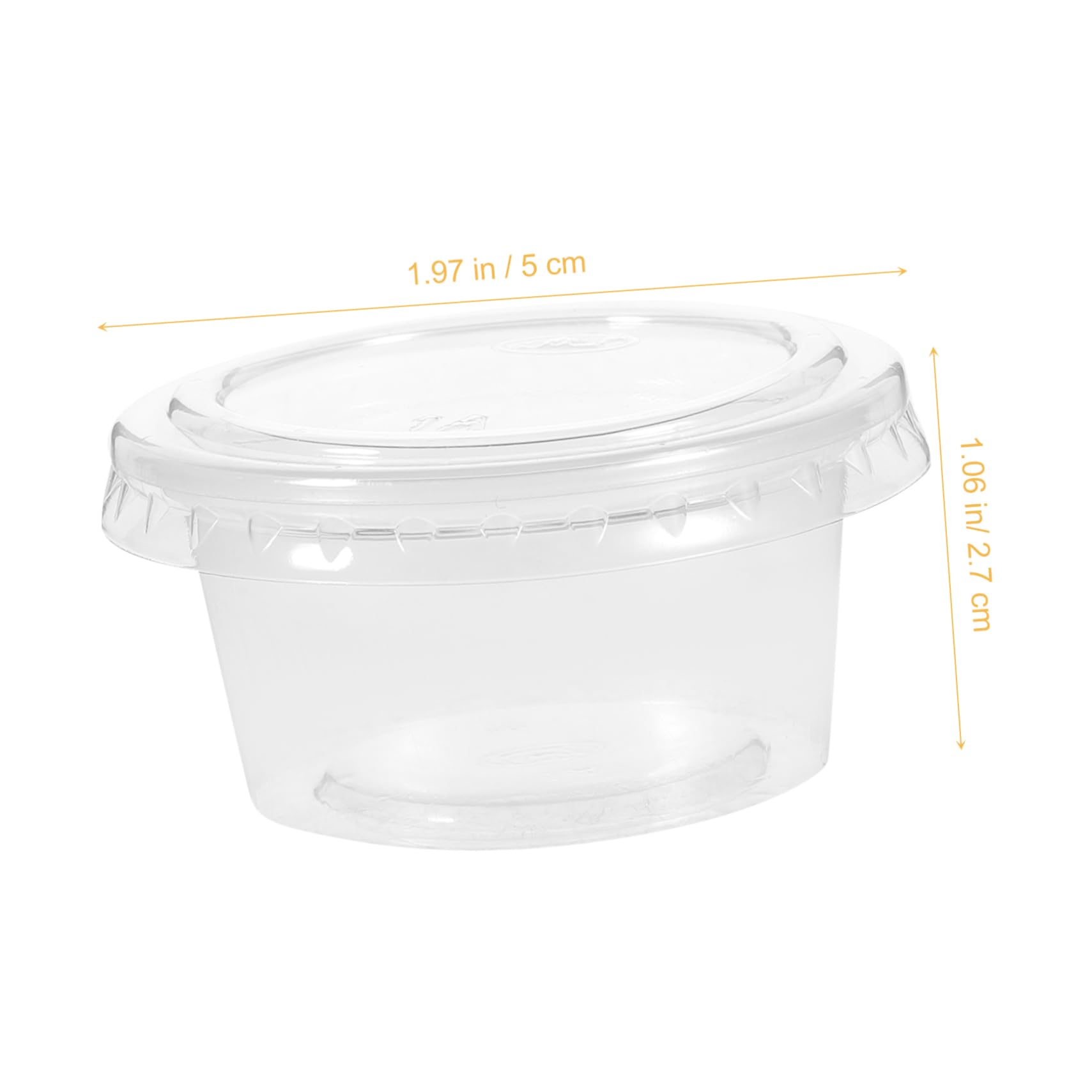 Disposable Cups 1oz Mousses Yogurt Cups Lids 100 Pack for Food Storage