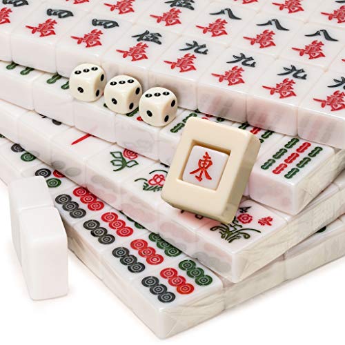 Set Tradicional Chino Mahjong con Accesorios y Tapete miniatura 4