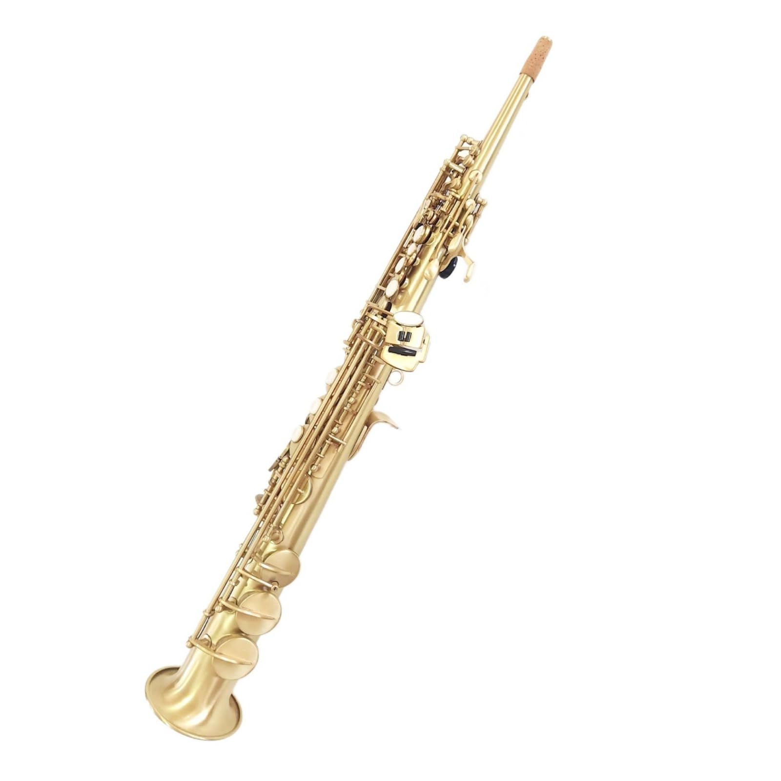 Sax Soprano Dritto Vintage Soprano in Metallo con Custodia per Sassofonisti, Musicisti, Concerti, Scuola di Musica, Prove