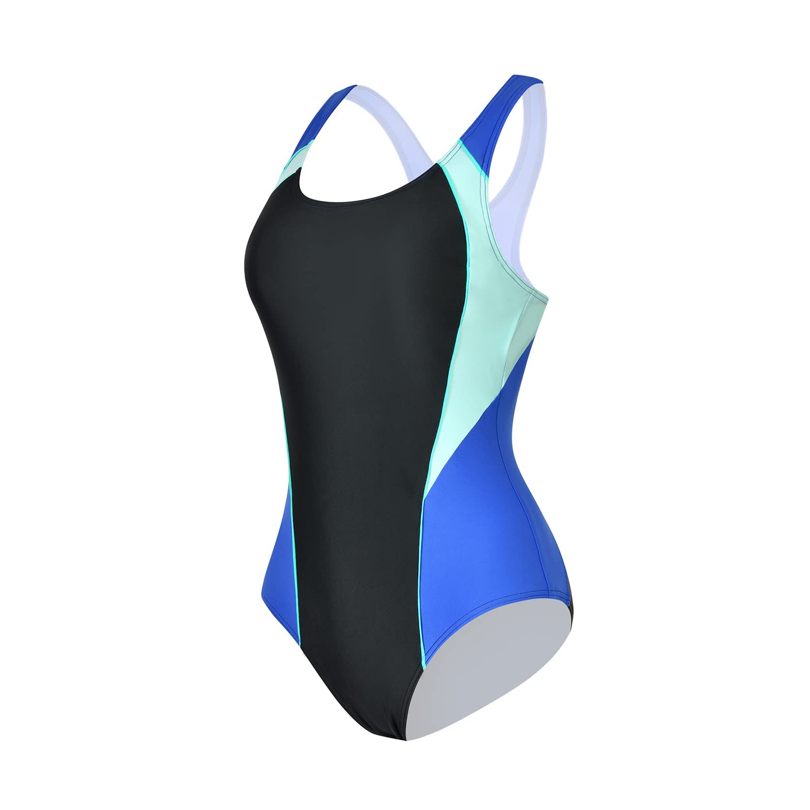 Veranobreeze Costume da Bagno da Donna Costume da Bagno di Un Pezzo Nero Atletico Costume da Bagno Modesto
