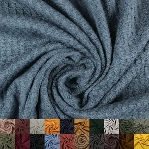 59" Wide Rayon Spandex Waffle Open Knit Fabric - 210 GSM, 2-Way Stretch, Breathable, Medium Weight - by The Yard for Sewing, Apparel, Activewear, Crafts & DIY
