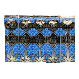 Billionaire Hemp Rolling Paper Ballin Blueberry 5 Packs Pre Wrap (2 per Pack) + DSS Scoop Card