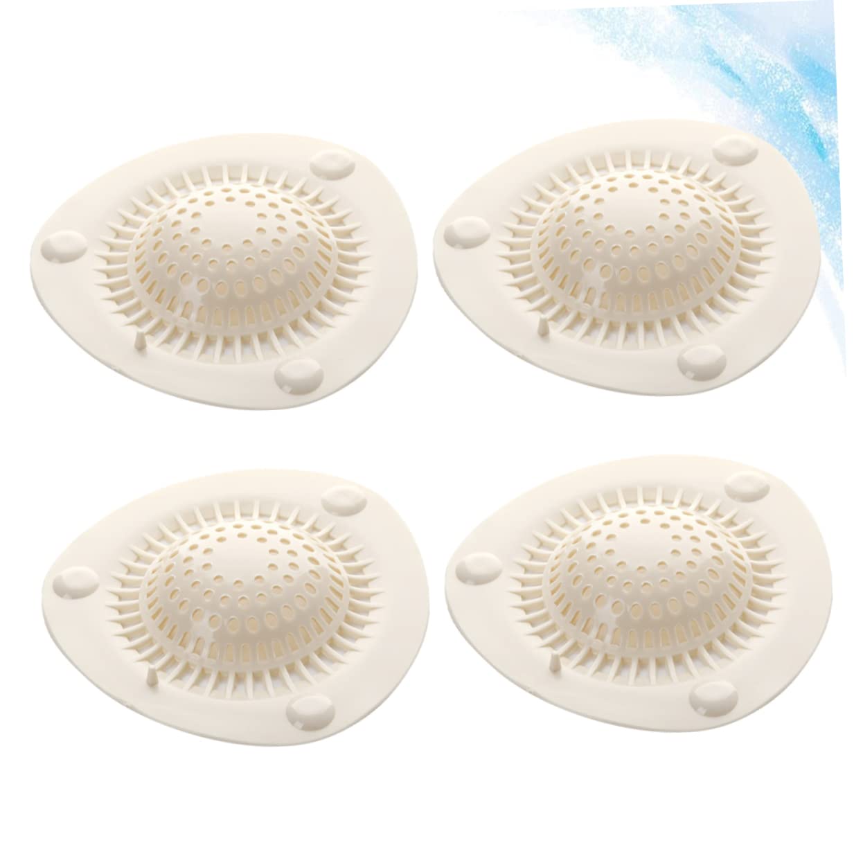 HOMSFOU 12stücke Abfluss Haarfänger Für Küche Und Bad Saugnapf Filter Für Waschbecken Dusche Und Effektiver Schutz Vor Verstopfungen Und Abfälle Großes Weißes