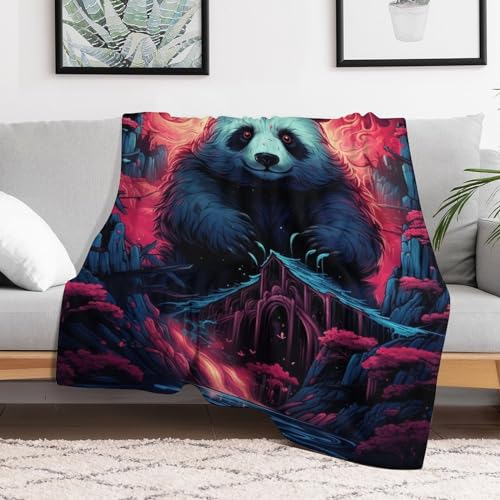 Manta de franela de Panda que abraza con suavidad el sofá de tu hogar 3