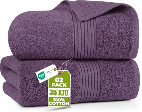 Catálogo de Toallas de baño grandes - 5 favoritos. 47 Utopia Toallas - Juego de 2 toallas de baño jumbo de alta calidad, 100% algodón, altamente absorbente y de secado rápido, toalla de baño extragrande, súper suave de calidad de...