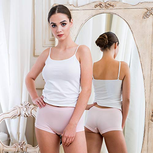 Image of Alyce Ives Intimates Boyshort Panties for Women, Pack of 7, Seamless and No Show Under Clothing, Standard & Plus Sizes