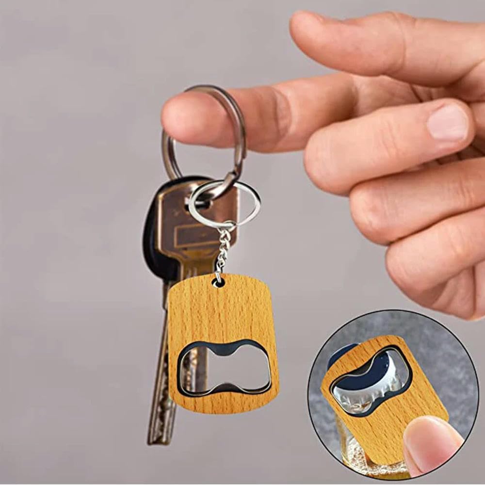 50/20/10 Uds abridor de Botellas Cerveza Vino abridores de Zumo Llavero de Madera de Acero Inoxidable Regalo Creativo Utensilios de Cocina para el hogar