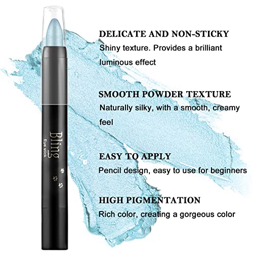 Boobeen Eyeshadow Pencil Crayon Waterproof Eyeshadow Stick Shimmer Cream Eyeshadow Pen Create Glitter Eye Makeup, Easy To Use #TOP2
